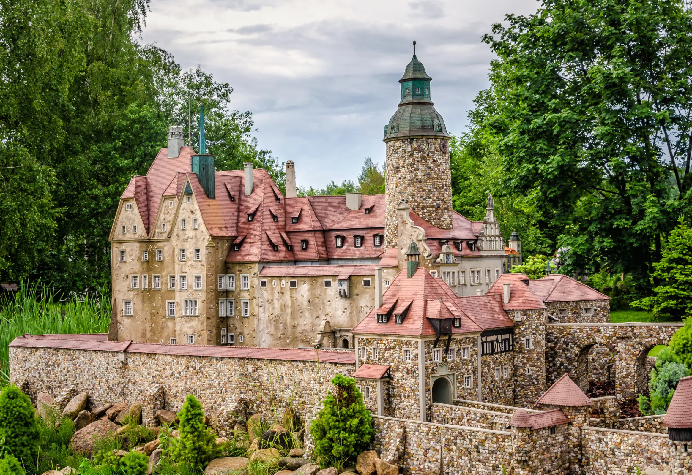 Czocha Castle in the Miniature Park in Kowary